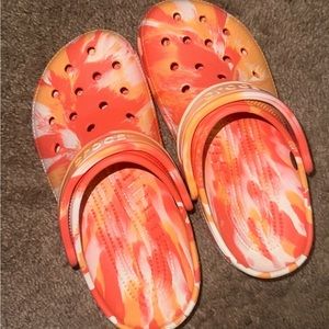 orange crocs